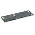 A rectangular hot-dip galvanised steel extended plate with multiple mounting holes and slots for secure tube clamp installations.