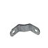 A small, silver, hot-dip galvanised quarter corner bracket with two mounting holes, designed for chain link mesh fencing.
