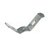 A hot-dip galvanised metal corner bracket featuring pre-drilled holes for attaching mesh panels to round fence posts.