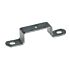 A durable hot-dip galvanised metal clamp bracket designed for securing mesh panel fencing to a 60x60mm square post.