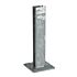 Durable hot-dip galvanised steel box section post with a sturdy square base plate for secure surface mounting.