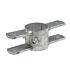 A hot-dip galvanized ring pipe clamp rotation part featuring four flat mounting arms for secure structural pipe connections.