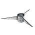 Three-pronged hot-dip galvanized metal rotary spike used as a security deterrent on top of perimeter fences and walls.
