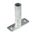 Internal hot-dip galvanized tube wall support bracket with a rectangular base plate and two mounting holes for secure attachment.
