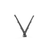 A modular grey V-shaped double barbed wire arm extension for security fence posts shown against a plain white background.