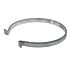 A narrow hot-dip galvanised steel bucket holder featuring a circular open-ring design with hooked ends for secure mounting.
