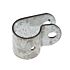 A durable Sendzimir galvanised steel Omega clamp type P designed for securely fastening 40mm diameter pipes and cables.