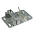 Heavy-duty hot-dip galvanized Quick Lock metal bracket with a rectangular base plate, four mounting slots, and a secure locking bar.