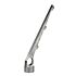 A single aluminum 60-degree barbed wire arm fitting with three wire slots for secure perimeter fencing installations.