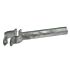 A single hot-dip galvanized steel sliding part for two-inch pipes, with a bolt-on clamp featuring three pre-drilled holes.