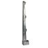 A vertical silver-colored aluminum barbed wire arm with three notches, designed for mounting on a 40x60mm rectangular fence tube.