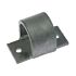A small hot-dip galvanised metal locking bracket with a flat base and two mounting holes for securing isolating grids.