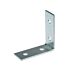 A silver-colored 90-degree metal angle bracket featuring four mounting holes, used for structural reinforcement and hardware projects.
