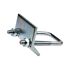 A zinc-plated metal clamping claw featuring an M10 U-bolt with two nuts and a heavy-duty angled bracket plate.