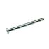 A long zinc-plated metal screw featuring a flat countersunk head with a hexagonal socket drive and a fully threaded shaft.