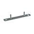 Zinc plated metal wall plate featuring two upright M8 male threads spaced 90mm apart for various hardware mounting applications.