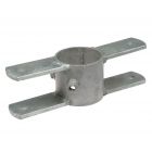 Ring pipe clamp rotation part, 2 x 2", hot-dip galvanised