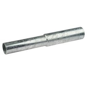 A single hot-dip galvanised stand pipe extension featuring a stepped cylindrical design, shown against a plain white background for clarity.