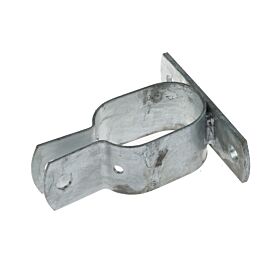 A hot-dip galvanised oval long brace bracket featuring a durable metal strap and mounting holes for secure industrial fastening.