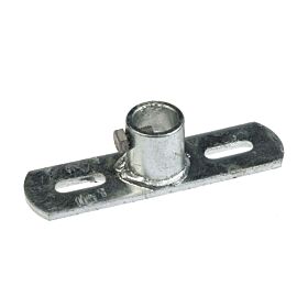 A hot-dip galvanised steel wall plate IT-31 featuring a central socket with a set screw and two slotted mounting holes.