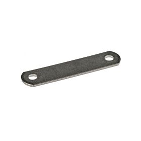 A flat, rectangular stainless steel 304 close bracket with rounded ends and two circular holes at each end.