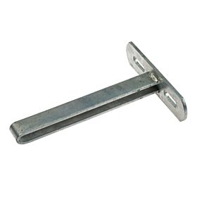 A hot-dip galvanised steel wall sliding support bracket featuring a long projecting arm and two slotted mounting holes.