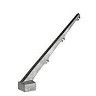 A durable aluminium 45-degree barbed wire arm with a square base designed to hold three strands of security wire.