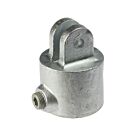A hot-dip galvanised cast iron female swivel section fitting with a hex set screw for secure attachment to structural pipes.