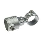 A durable hot-dip galvanised cast iron single swivel combination pipe fitting with set screws for adjustable angled connections.