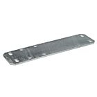 A flat heavy-duty hot-dip galvanised steel shoulder clamp plate with multiple pre-drilled holes for secure industrial mounting and connection.