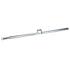 A 130 cm long hot-dip galvanised metal closure rod for shear-off grids, featuring a central U-shaped bracket and end loop.