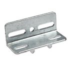 A hot-dip galvanised L-shaped metal corner piece with slotted holes and anti-turn tabs for secure and stable mounting.