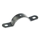 A heavy-duty hot-dip galvanized metal clamp bracket designed for securing 60mm round posts in mesh panel fencing systems.