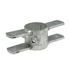 A hot-dip galvanized ring pipe clamp rotation part featuring four flat mounting arms for secure structural pipe connections.