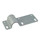 Durable hot dip galvanized steel tube clamp featuring a semicircular bracket and a long plate with multiple mounting holes.