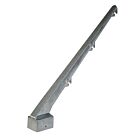 A 45-degree aluminium barbed wire arm featuring three notches for wire attachment and a rectangular box section base.