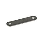 A flat, rectangular stainless steel 304 close bracket with rounded ends and two circular holes at each end.