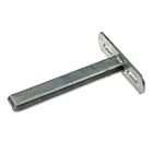 A hot-dip galvanised steel wall sliding support bracket featuring a long projecting arm and two slotted mounting holes.