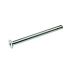 A long zinc-plated metal screw featuring a flat countersunk head with a hexagonal socket drive and a fully threaded shaft.