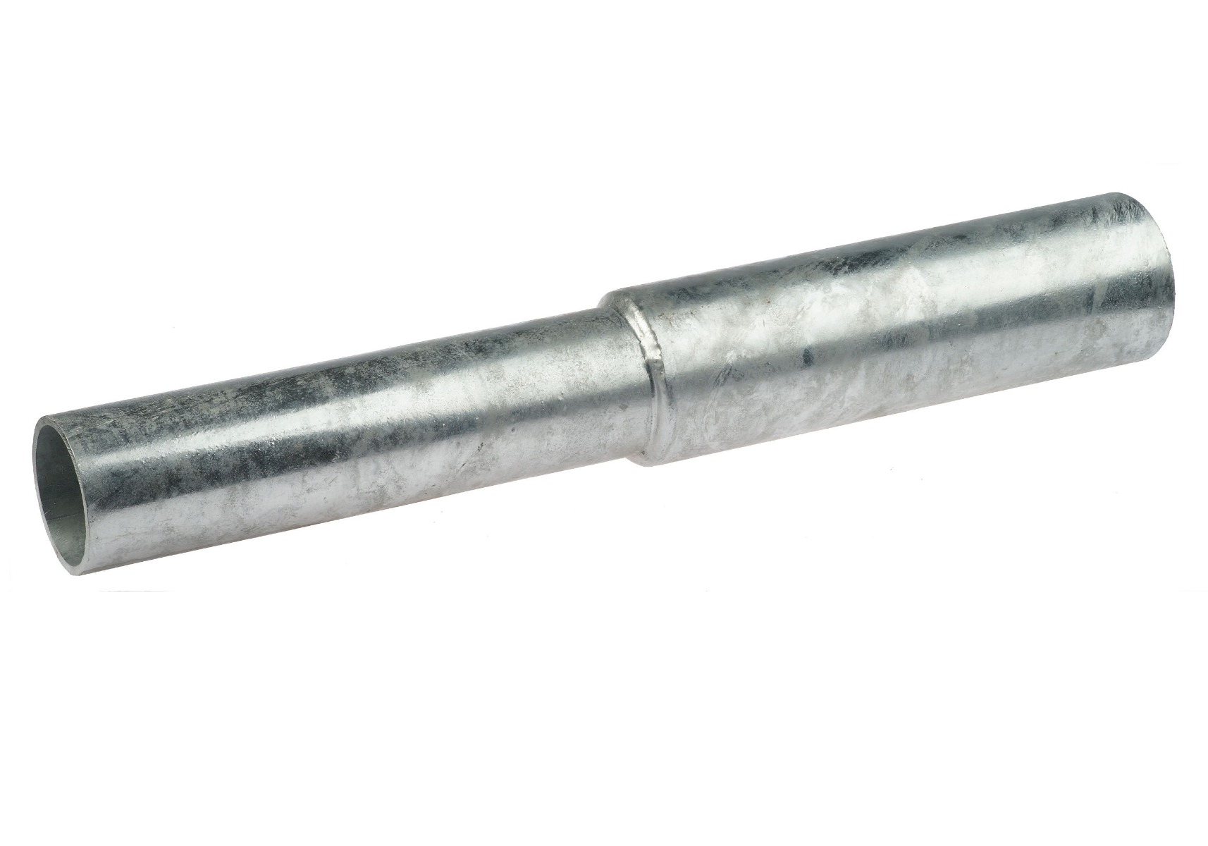 A single hot-dip galvanised stand pipe extension featuring a stepped cylindrical design, shown against a plain white background for clarity.