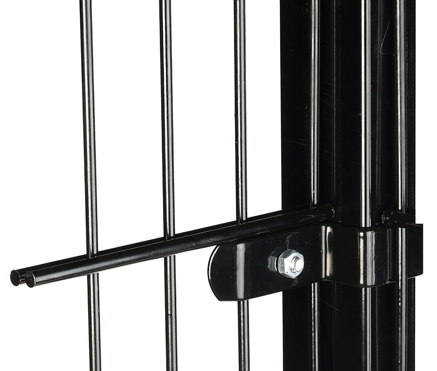Hot dip galvanised bracket with extended lip for 60 x 40 mm post mesh fencing