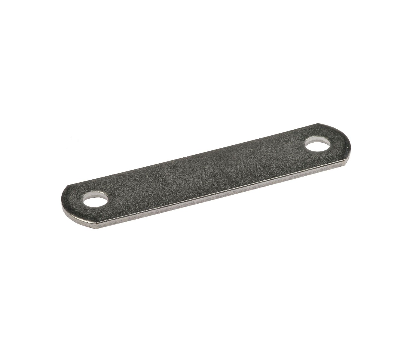 A flat, rectangular stainless steel 304 close bracket with rounded ends and two circular holes at each end.